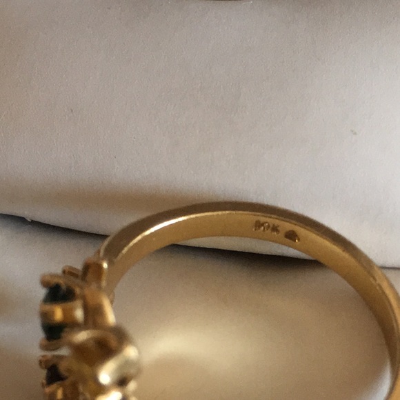 10k  gold 6 stones mother’s  ring size 6 - Picture 6 of 7